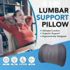 Picture of Lumbar Support Pillow: Memory Foam Lumbar Pillow for Lower Back Pain Relief - Car Back Cushion for Driving - Lumbar Support for Car-Office Chair, Wheelchair - Dark Grey