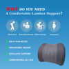 Picture of Lumbar Support Pillow: Memory Foam Lumbar Pillow for Lower Back Pain Relief - Car Back Cushion for Driving - Lumbar Support for Car-Office Chair, Wheelchair - Dark Grey