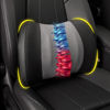 Picture of Lumbar Support Pillow: Memory Foam Lumbar Pillow for Lower Back Pain Relief - Car Back Cushion for Driving - Lumbar Support for Car-Office Chair, Wheelchair - Black&Gray