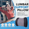 Picture of Lumbar Support Pillow: Memory Foam Lumbar Pillow for Lower Back Pain Relief - Car Back Cushion for Driving - Lumbar Support for Car-Office Chair, Wheelchair - Black&Gray