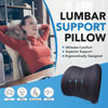 Picture of Lumbar Support Pillow: Memory Foam Lumbar Pillow for Lower Back Pain Relief - Car Back Cushion for Driving - Lumbar Support Pillow for Car-Office Chair, Wheelchair - Classic Black