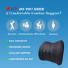 Picture of Lumbar Support Pillow: Memory Foam Lumbar Pillow for Lower Back Pain Relief - Car Back Cushion for Driving - Lumbar Support Pillow for Car-Office Chair, Wheelchair - Classic Black