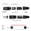 Picture of EBXYA XLR Patch Cable 6 Ft 10 Pack, 3 Pin Male to Female Short Microphone Mic Cable Premium DMX512 Lighting Cable Compatible with Speakers, Mixer, Stage Lighting