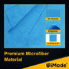 Picture of UNIMADE Shop Towel, 100 Pack Commercial Grade Work Rags Microfiber Towels for Cars Cleaning Rag Bulk Detailing Cloth for Automotive Bar Mechanic Restaurant Garage Housekeeping, 11.5"x 11.5", Blue