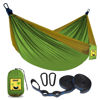 Picture of SZHLUX Camping Hammock Double & Single Portable Hammocks with 2 Tree Straps, Great for Hiking,Backpacking,Hunting,Outdoor,Beach,Camping