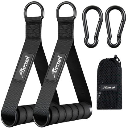 Picture of HPYGN Exercise Handles, Gym Equipment Accessories Replacement for Cable Machine Pulleys, Resistance Bands, Weight Lifting, Pilates and Pull-Down Fitness Equipment, Heavy Duty Working Out Handles