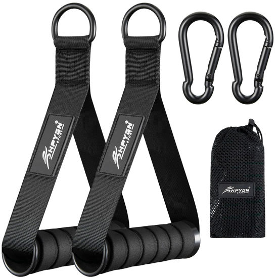 Picture of HPYGN Exercise Handles, Gym Equipment Accessories Replacement for Cable Machine Pulleys, Resistance Bands, Weight Lifting, Pilates and Pull-Down Fitness Equipment, Heavy Duty Working Out Handles