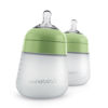 Picture of Nanobébé Flexy Silicone Baby Bottle, Anti-Colic, Natural Feel, Non-Collapsing Nipple, Non-Tip Stable Base, Easy to Clean 2-Pack, Sage, 9oz