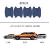 Picture of 4PCS Car Door Handle Sticker, Carbon Fiber Anti-Scratches Car Door Cup Protector, Non-Marking Auto Door Handle Protective Film, Universal for Most Car Handles (Blue/4PCS)