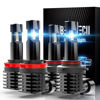 Picture of BEAMTECH 9005 H11 Bulbs, Fanless In Line HB3 H8 H9 Fog Light Bulb 6500K Xenon White Fog Light Of 4