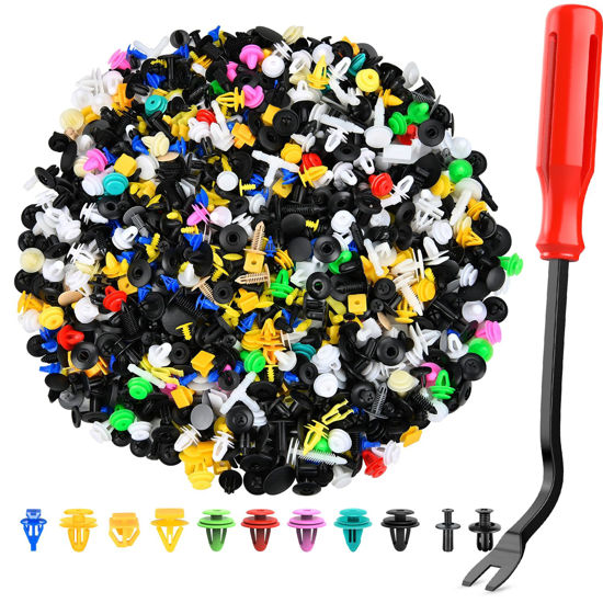 Picture of GOOACC 1001PCS Universal Car Clips Mixed Auto Bumper Fender Trim Door Panel Shield Engine Cover Retainer Rivet Push Clips with fastener remover for GM Ford Chrysler Toyota Lexus Honda Acura Dodge Jeep