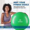 Picture of ProBody Pilates Ball Exercise Ball, Yoga Ball Chair, Multiple Sizes Stability Ball Chair, Gym Grade Birthing Ball for Pregnancy, Fitness, Balance, Workout and Physical Therapy (Green, 55 cm)