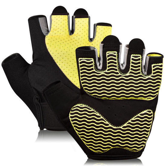 Picture of sunnex Gym Gloves, Workout Gloves, Fingerless Gloves for Weightlifting, Lightweight Breathable Fitness Gloves, Sports Gloves for Training Lifting Weight Cycling Climbing Rowing