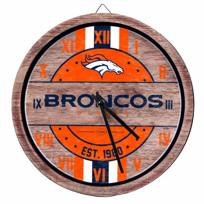 Picture of FOCO Denver Broncos NFL Barrel Wall Clock