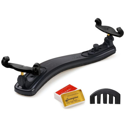 Picture of NANYI 4/4 Violin Shoulder Rest Collapsible Adjustable 3/4 Size Violin niversal Type Violin Parts soft Safety Easy to use, High strength sponge (Black) mute and rosin.