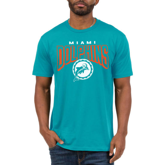 Picture of Junk Food Clothing x NFL - Miami Dolphins - Bold Logo - Unisex Adult Short Sleeve Fan T-Shirt for Men and Women - Size XX-Large