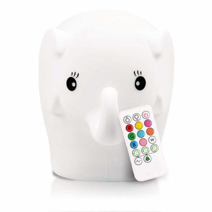 Picture of Lumipets Elephant,Silicone Nursery Light for Baby and Toddler, Squishy Night Light for Kids Room, Animal Lights for Girls and Boys, Kawaii Lamp, Cute Lamps for Bedroom