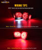 Picture of Partsam 12V Submersible Square Led Trailer Lights, Red White LED Stop Turn Tail License Side Marker Running Light Lamp for Trailers Under 80" Boat Trailer Truck, IP68, Red Clear Lens