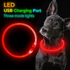 Picture of Led Dog Collar, BSEEN USB Rechargeable Flash Dog Necklace Light, Pet Safety Collar Makes Your Beloved Dogs Be Seen at Night for Small Medium Large Dogs(Red)