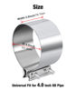 Picture of EVIL ENERGY 4.0 Inch Exhaust Clamp,Butt Joint Band Clamp Sleeve Coupler Stainless Steel for Pipes,Mufflers,Catalytic Converters 4PCS
