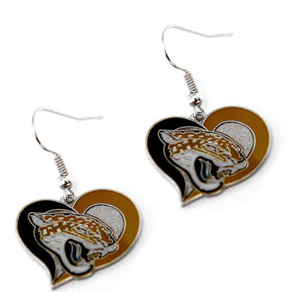 Picture of NFL Jacksonville Jaguars Swirl Heart Earrings