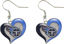 Picture of Aminco NFL Tennessee Titans Swirl Heart Earrings, 2.5
