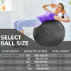 Picture of Signature Fitness Anti-Burst and Slip Resistant Exercise Ball Yoga Ball Fitness Ball Birthing Ball with Quick Pump, 2,000-Pound Capacity, Gray, 26-inch, L