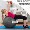 Picture of Signature Fitness Anti-Burst and Slip Resistant Exercise Ball Yoga Ball Fitness Ball Birthing Ball with Quick Pump, 2,000-Pound Capacity, Gray, 26-inch, L