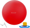Picture of Signature Fitness Anti-Burst and Slip Resistant Exercise Ball Yoga Ball Fitness Ball Birthing Ball with Quick Pump, 2,000-Pound Capacity, Red, 22-inch, M