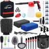 Picture of AUTODECO 35Pcs Car Wash Detailing Kit Cleaning Kits with Foam Gun Sprayer Collapsible Bucket Brush Large Wash Mitt Towels Complete Interior Exterior Car Washing Supply Set Black