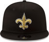 Picture of New Era NFL 9FIFTY Team Color Adjustable Snapback Hat Cap - One Size (US, Alpha, One Size, New Orleans Saints - Black)