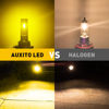 Picture of AUXITO 9145 LED Fog Light Bulbs Yellow, 6000LM 3000K Amber Fog Lights, H10/9045/9140 Halogen Replacement for DRL or Fog Lamps, Canbus Ready, Non-polarity, Pack of 2