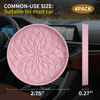 Picture of ME.FAN Car Cup Coaster [4 Pack] Silicone Car Coasters/Cup Mats - 2.75In Universal Non-Slip Recessed Car Interior Accessories - Car Cup Holder Insert Coasters Dusty Rose