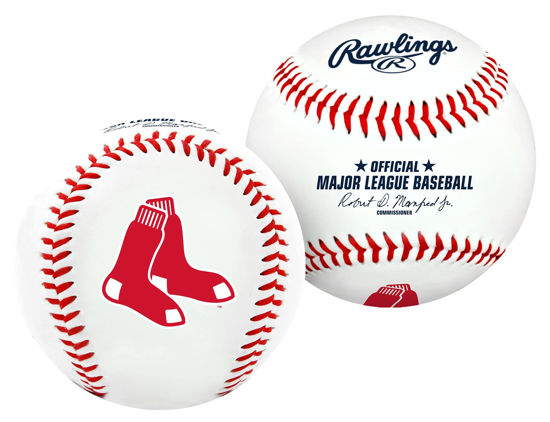 Picture of Rawlings | MLB Team Logo Baseball | Boston Red Sox | Official | White