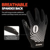 Picture of HANDLANDY Sticky Youth Football Gloves for Boys Girls, Cool Flexible Kids Football Gloves, Silicone Grip Wide Receiver Gloves Youth (Black and White, Large)