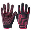 Picture of HANDLANDY Football Gloves for Kids, Sticky Youth Football Gloves for Boys Girls, Cool Wide Receiver Gloves Youth (Black and Red, Medium)