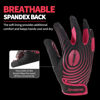 Picture of HANDLANDY Football Gloves for Kids, Sticky Youth Football Gloves for Boys Girls, Cool Wide Receiver Gloves Youth (Black and Red, Medium)