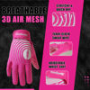 Picture of HANDLANDY Youth Football Gloves, Sticky Wide Receiver Gloves for Kids & Adult, Pink Stretch Fit Football Gloves (Pink and White, Small)