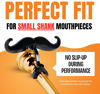 Picture of (2 Pack) Clip On Mustache for Small Shank Trombone with Protective Case - Durable Trombone Mustache with Firm Shank Grips, Easy Trombone Mouthpiece Add-on for Fun Shows, Ideal Trombone Accessories