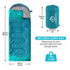 Picture of oaskys Camping Sleeping Bag - 3 Season Warm & Cool Weather - Summer Spring Fall Lightweight Waterproof for Adults Kids - Camping Gear Equipment, Traveling, and Outdoors
