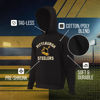Picture of Team Fan Apparel NFL Adult Unisex Retro Gameday Ultra Soft Fleece Hooded Sweatshirt, Officially Licensed Football Hoodie (Pittsburgh Steelers - Black, Adult XX-Large)