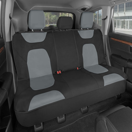Picture of Motor Trend AquaShield Waterproof Gray Padded Neoprene Rear Bench Seat Cover for Cars, Ideal Back Seat Protector for Kids & Dogs, Interior Cover for Auto Truck Van SUV