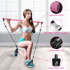 Picture of Bbtops Pilates Bar Kit with Resistance Bands(4 x Bands),3-Section Pilates Bar with Stackable Bands Workout Equipment for Legs,Hip,Waist and Arm (Pink30lbs,40lbs)