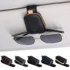 Picture of SINGARO Sunglasses Holder for Car, Leather Magnetic Buckle Sun Visor Sunglass Clip, Ticket Card Storage Glasses Clip, Car Interior Accessories for Men and Women（2PCS Black-Yellow）
