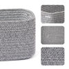 Picture of MiniArk Shelf Storage Baskets for Organizing | Closet Organizer Bins | Small Baskets | Toy Basket | Cute Decorative Basket | Cube Storage Bin | Woven Rope Basket | 13×8.5×5.1” | 3 Packs Mixed Grey
