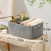 Picture of MiniArk Shelf Storage Baskets for Organizing | Closet Organizer Bins | Small Baskets | Toy Basket | Cute Decorative Basket | Cube Storage Bin | Woven Rope Basket | 13×8.5×5.1” | 3 Packs Mixed Grey