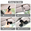 Picture of SINGARO Sunglasses Holder for Car, Leather Magnetic Buckle Sun Visor Sunglass Clip, Ticket Card Storage Glasses Clip, Car Interior Accessories for Men and Women（Black-Gray）