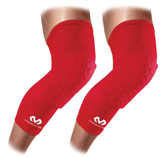 Picture of McDavid Hex Knee Compression Sleeves, Pull-On Padded Protection, Moisture Wicking (1 Pair)