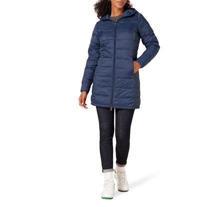 Picture of Amazon Essentials Women's Lightweight Water-Resistant Hooded Puffer Coat (Available in Plus Size), Navy, Large