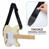 Picture of YIKOKO Guitar Strap 2 inch Velvet Guitar Straps with Full Grain Leather End, for Bass Electric and Acoustic Guitars, Free Strap Button, 2 Strap Locks and 4 Guitar Picks